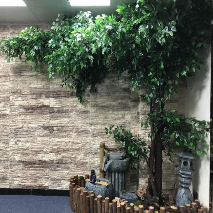 Indoor Green Faux Ficus Tree Factory Direct Sale